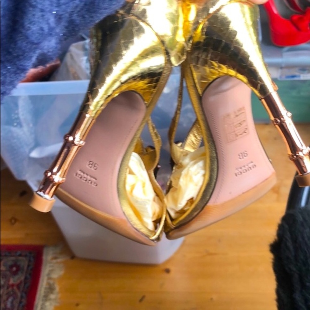 Tom Ford Gucci Purple Serpent Head Python Heels - image 8